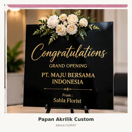 Papan Bunga Akrilik Lamongan